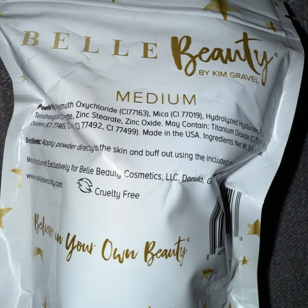 Belle Beauty Easy Peasy‎ Powder Matte Mineral Foundation in MEDIUM 0.16oz Travel